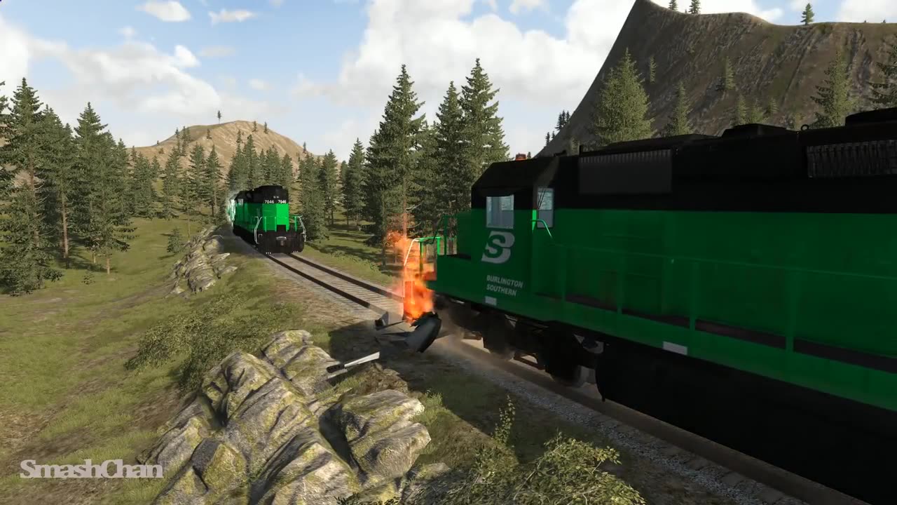 Train Accidents #5 - BeamNG DRIVE SmashChan