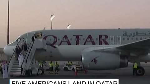 SEE IT: Five freed prisoners landed in Doha, Qatar before heading home to the U.S. as part of a deal