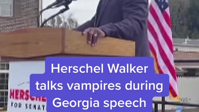 Herschel WalkerHERSجtalks vampires duringMOR SEAATGeorgia speechThe other night.