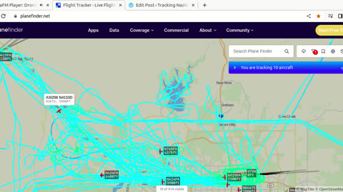 N4133D N745PA N424PA N4143A gang stalking Wittmann AZ 12:37pm