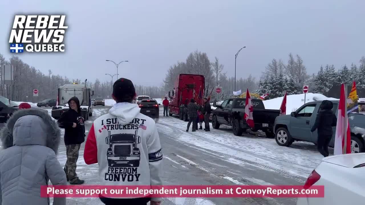 A Freedom Convoy From Quebec City Is en Route to Ottawa, Canada