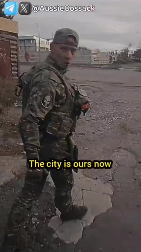 Russian Troops Strolling Through Selidovo