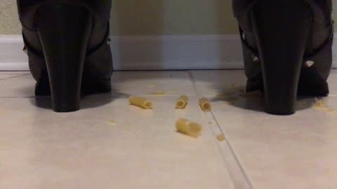 ASMR | Crushing Pasta with Boots