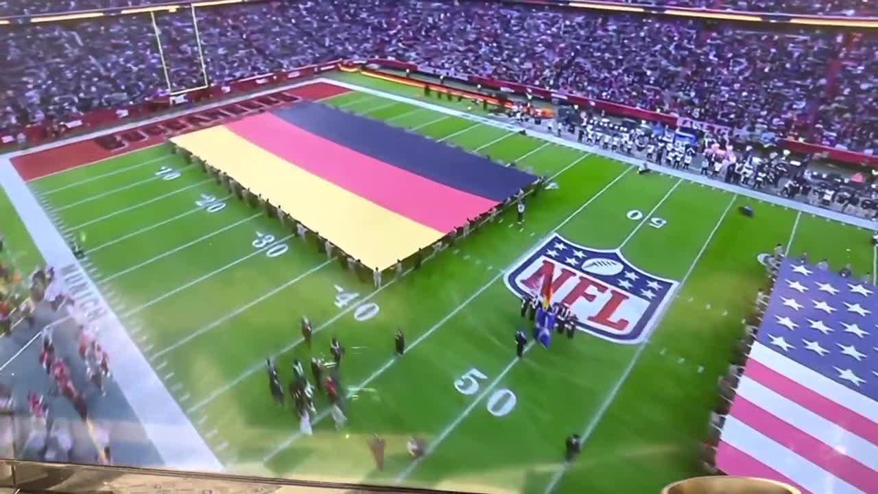 German National Anthem Historic first NFL American Football in Germany