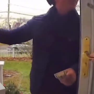 Chinese Delivery Man LOVES “F*** Biden” Sign