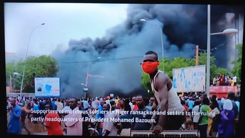 NIGER RULING PARTY HQ TORCHED BY COUP SUPPORTERS..GMSNORTHCAROLINA 777