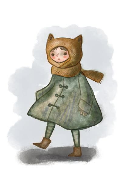 Little Fox girl, digital art