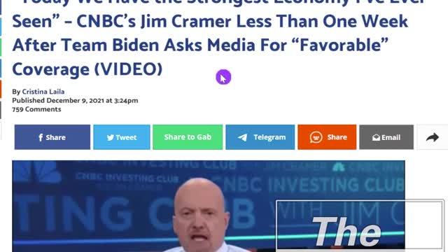 Jim Cramer Lies About The Economy On The Command of The White House