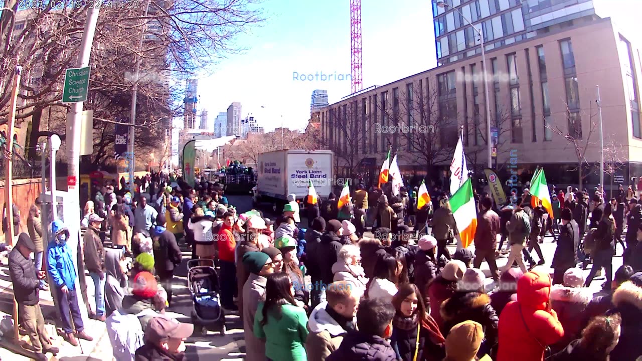 2024 St Patrick's Day Parade - Timelapse and join-in ride (tail end of parade)