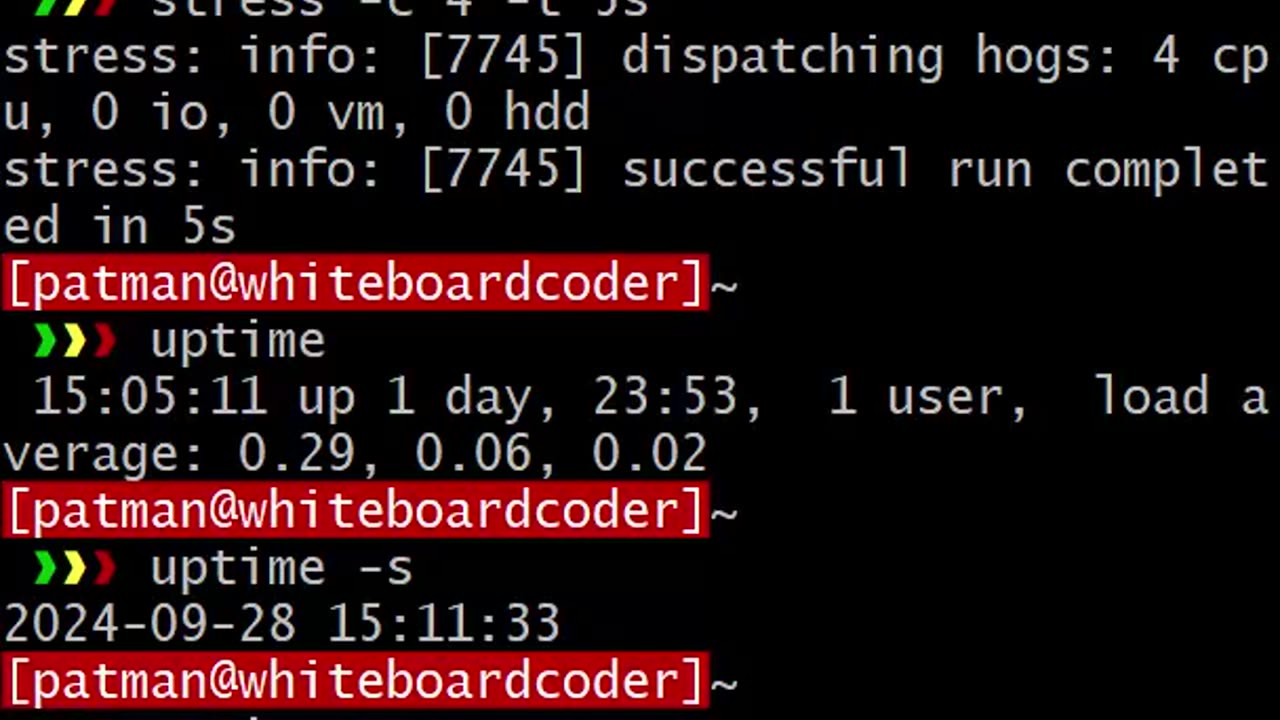 linux: uptime