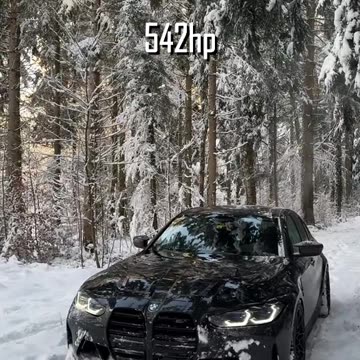 All black tinted M3CS #cars #car #bmw #m3cs #allblack #tinted #winter #snow #snowfall #frozen