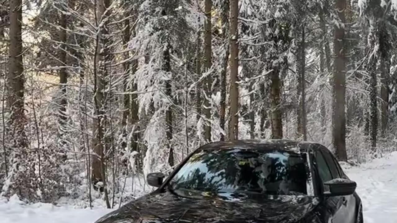 All black tinted M3CS #cars #car #bmw #m3cs #allblack #tinted #winter #snow #snowfall #frozen