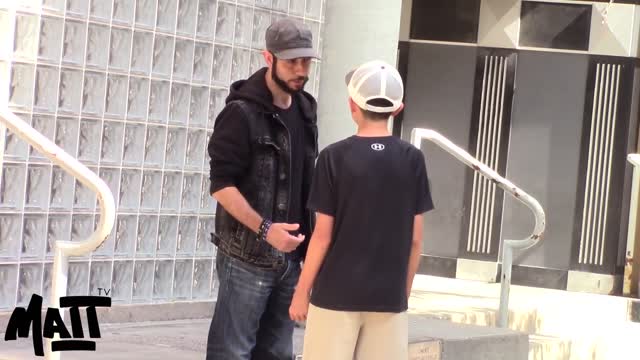 Hungry Boy Asks Strangers For Food.