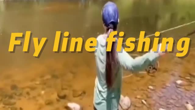 Fly line fishing