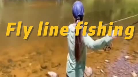 Fly line fishing