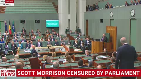 Scott Morrison officially censured
