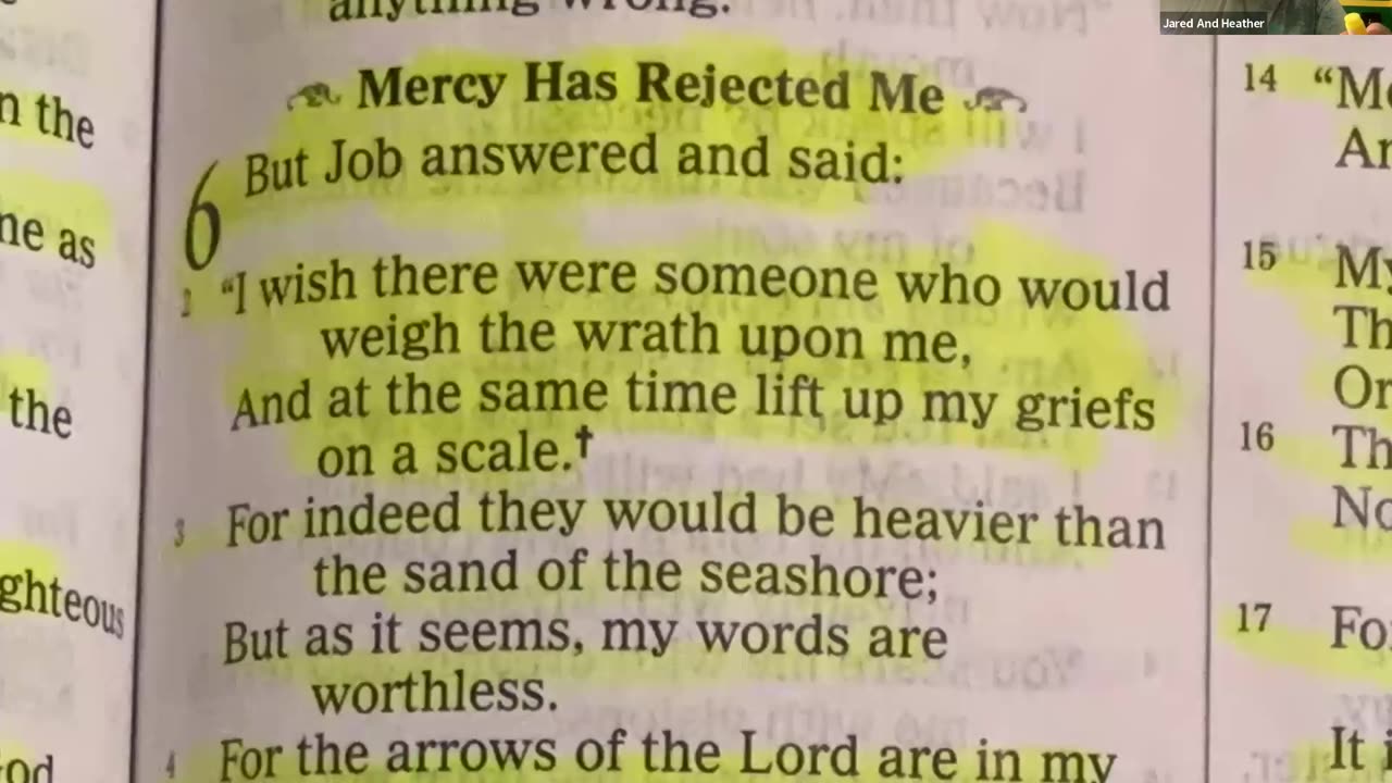 Job 6- Job, "Mercy has Rejected Me"