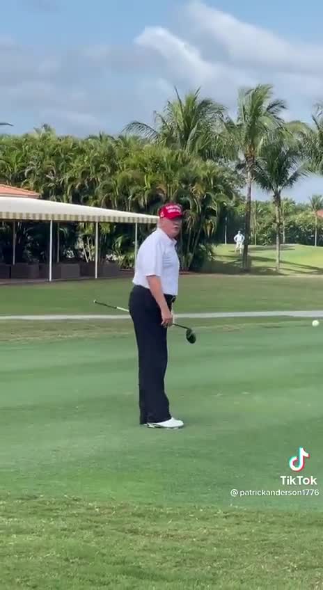 Trump Bashes Biden on the Golf Course
