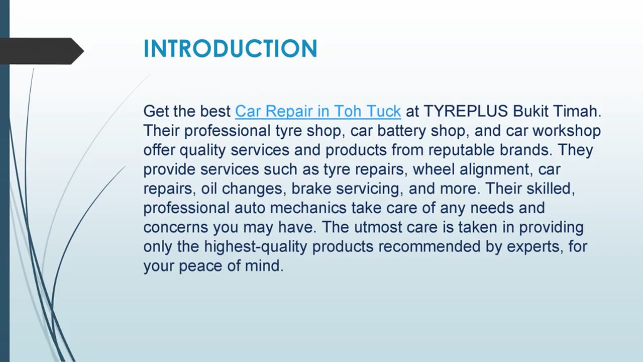 Get the best Car Repair in Toh Tuck
