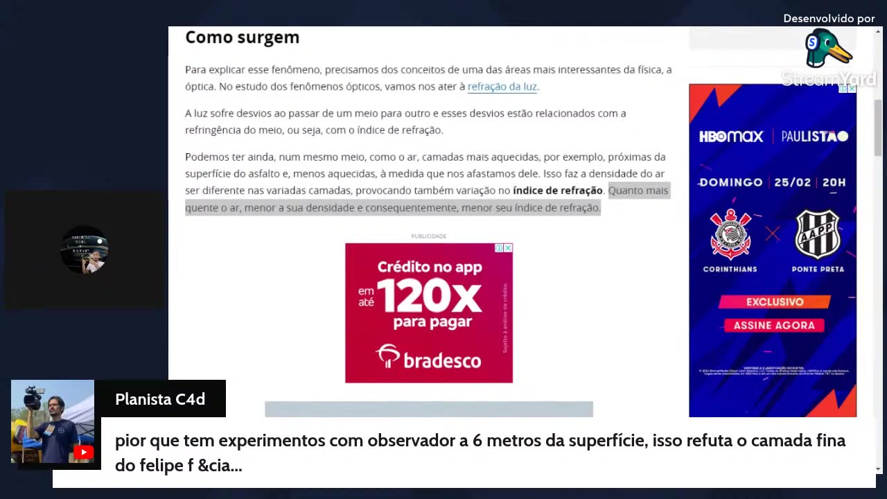 TP DA ROÇA - O2DMwCgG9N0 - Bate papo sobre Miragens e Termodinâmica Live aberta