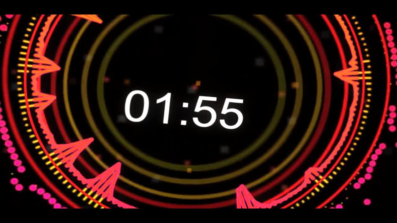 Fashion dynamic 2 minutes countdown video material