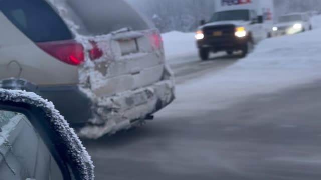 Driving on a Frozen Flat Tire