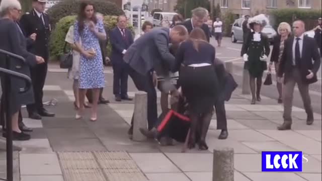 Prince Williams & Kate “Guard ”Fell on the Ground .