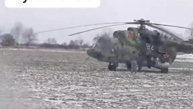 Rechysta, Belarus. Staging ground close to Ukraine border