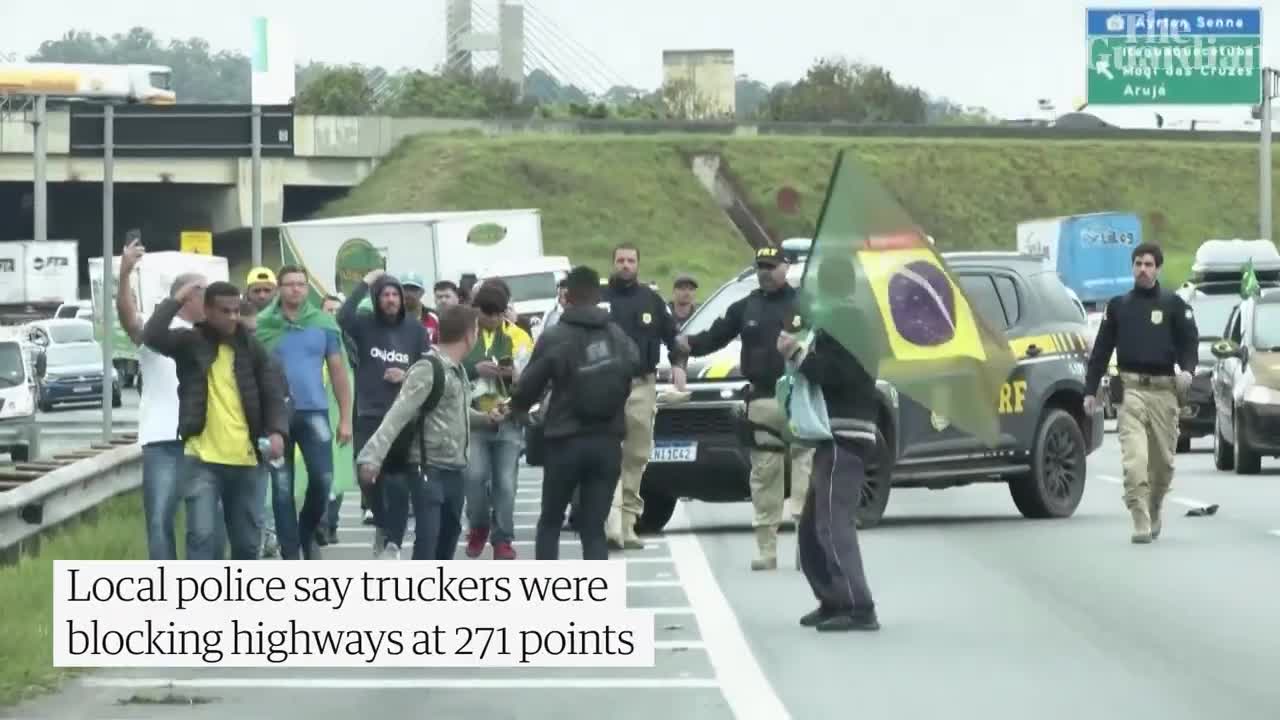 Brazil: Bolsonaro supporters block roads in protest against election defeat