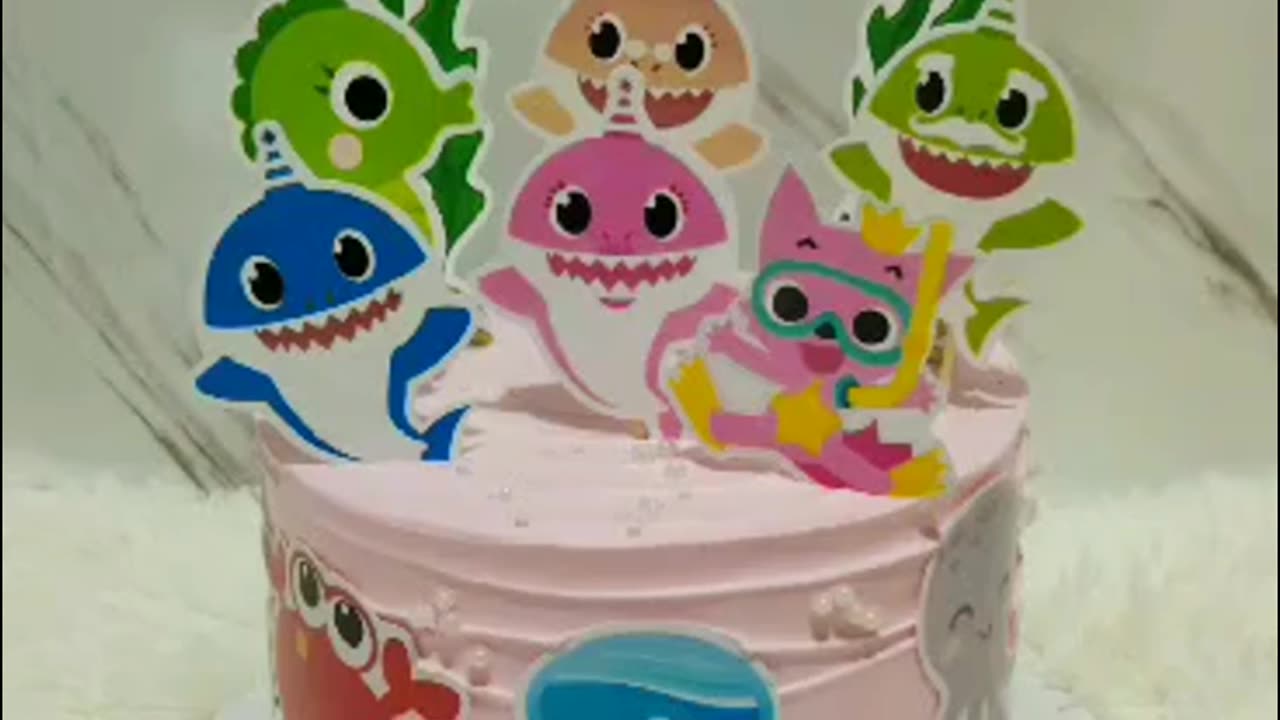 Simple Pleasures - Custom Baby Shark Cake Decorated in Under a Minute