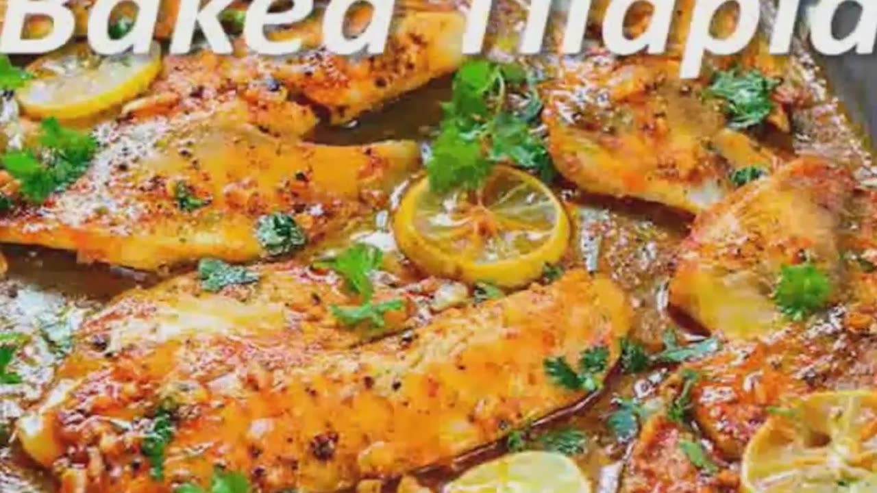 Easy Baked Tilapia Recipe (Lemon & Garlic) - Quick Dinner Ideas | Food | Kitchen Food