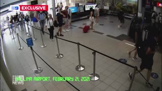 Brawl breaks out at airport | 9 News Australia