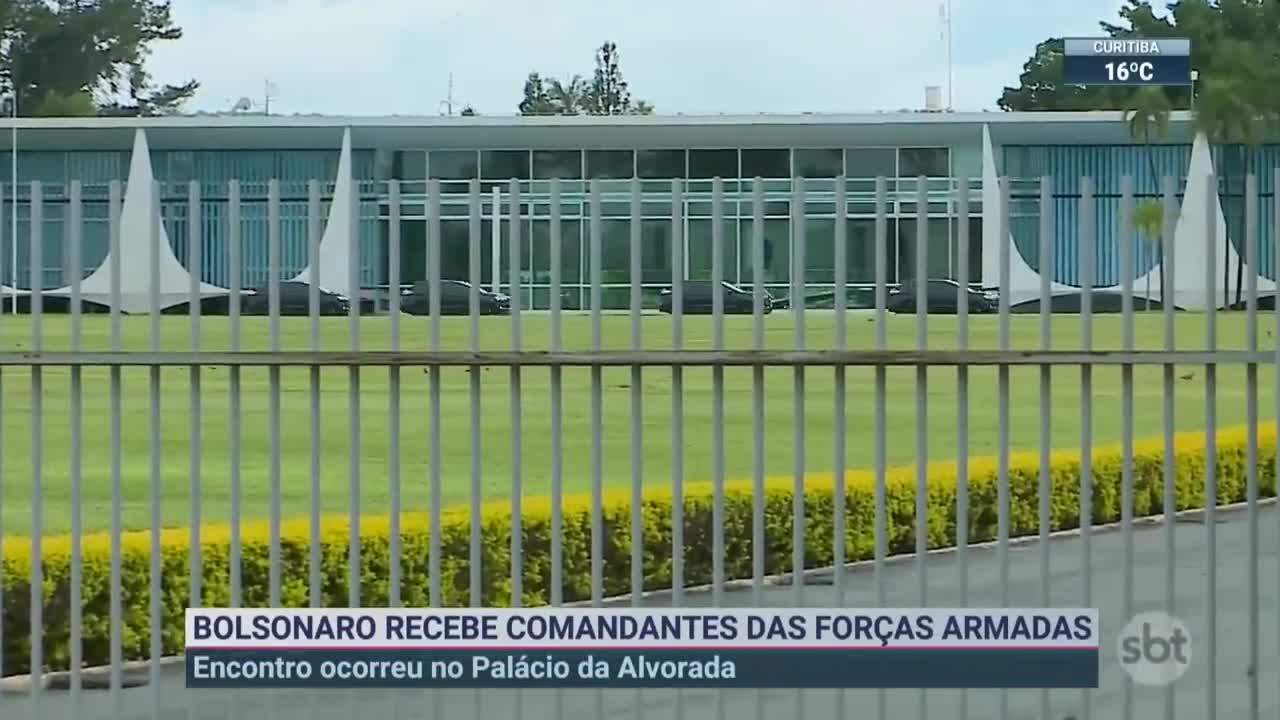 Bolsonaro se reúne com comandantes das Forças Armadas _ SBT Brasil 2022