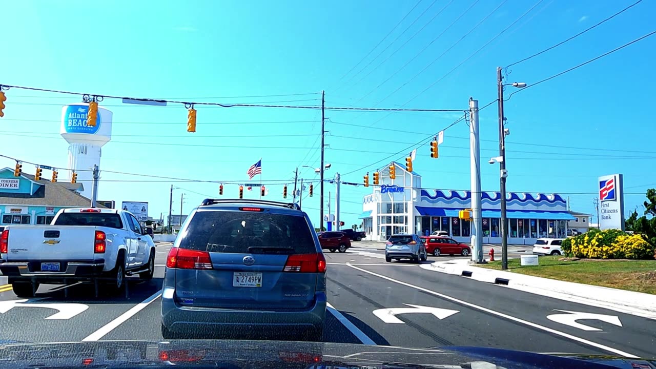 Scenic Atlantic Beach NC Relaxing Drive | Dash Cam Video