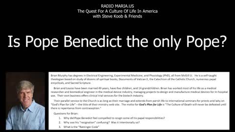 Is Pope Benedict the only Pope?