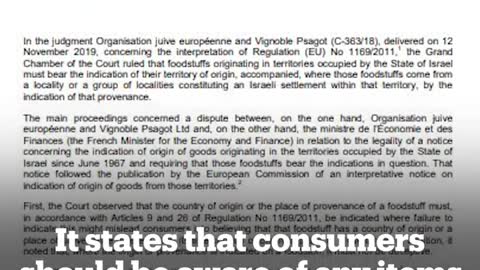 Belgium to start labelling goods made in illegal Israeli settlements