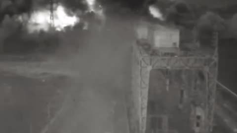 Video of the undermining of the Kakhovskaya hydroelectric power station by rashists troops.