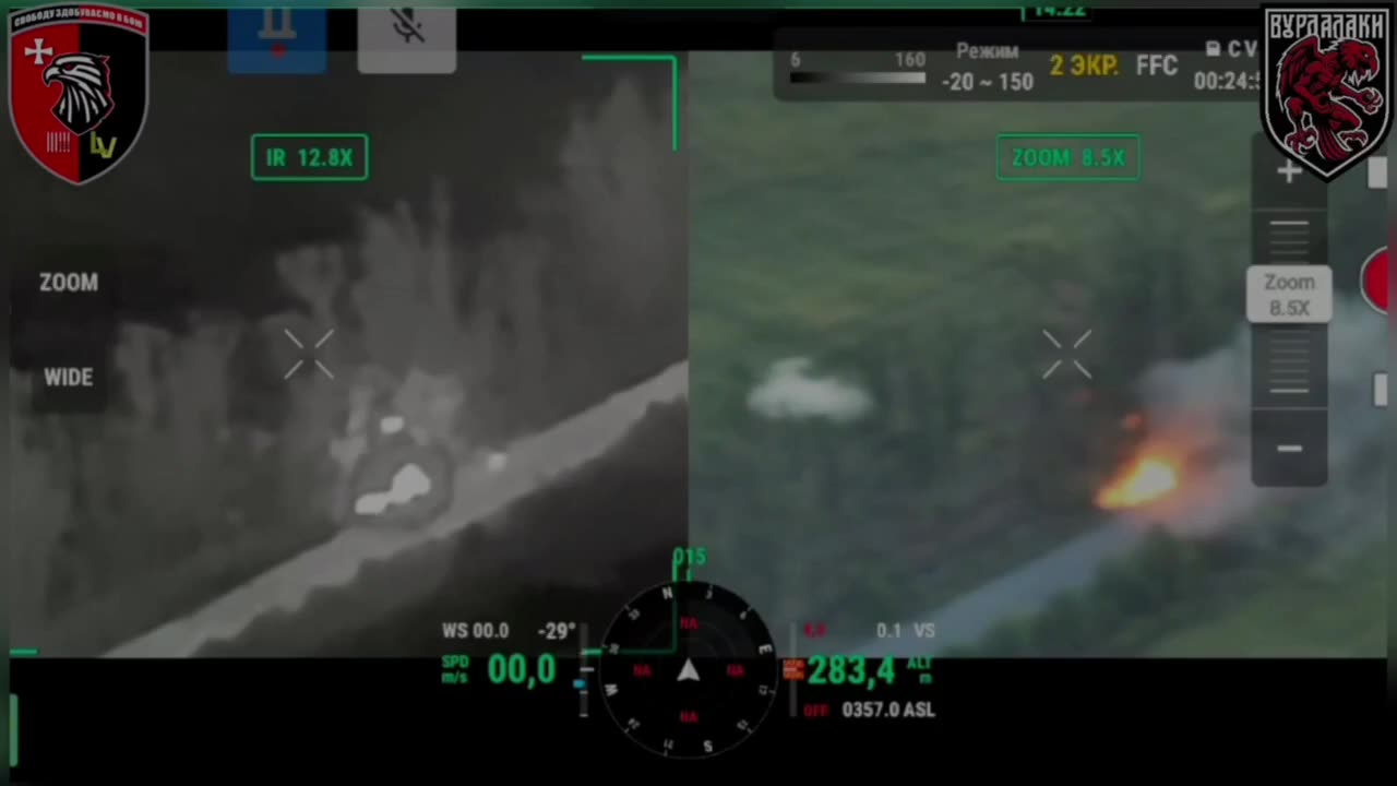 Russian ATV Hitting a Mine Confuses Ukrainian Drone Pilot