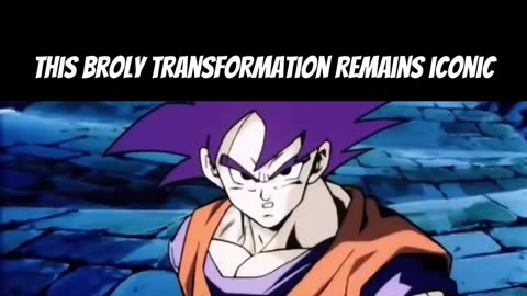 Broly transforms into the legendary super saiyan