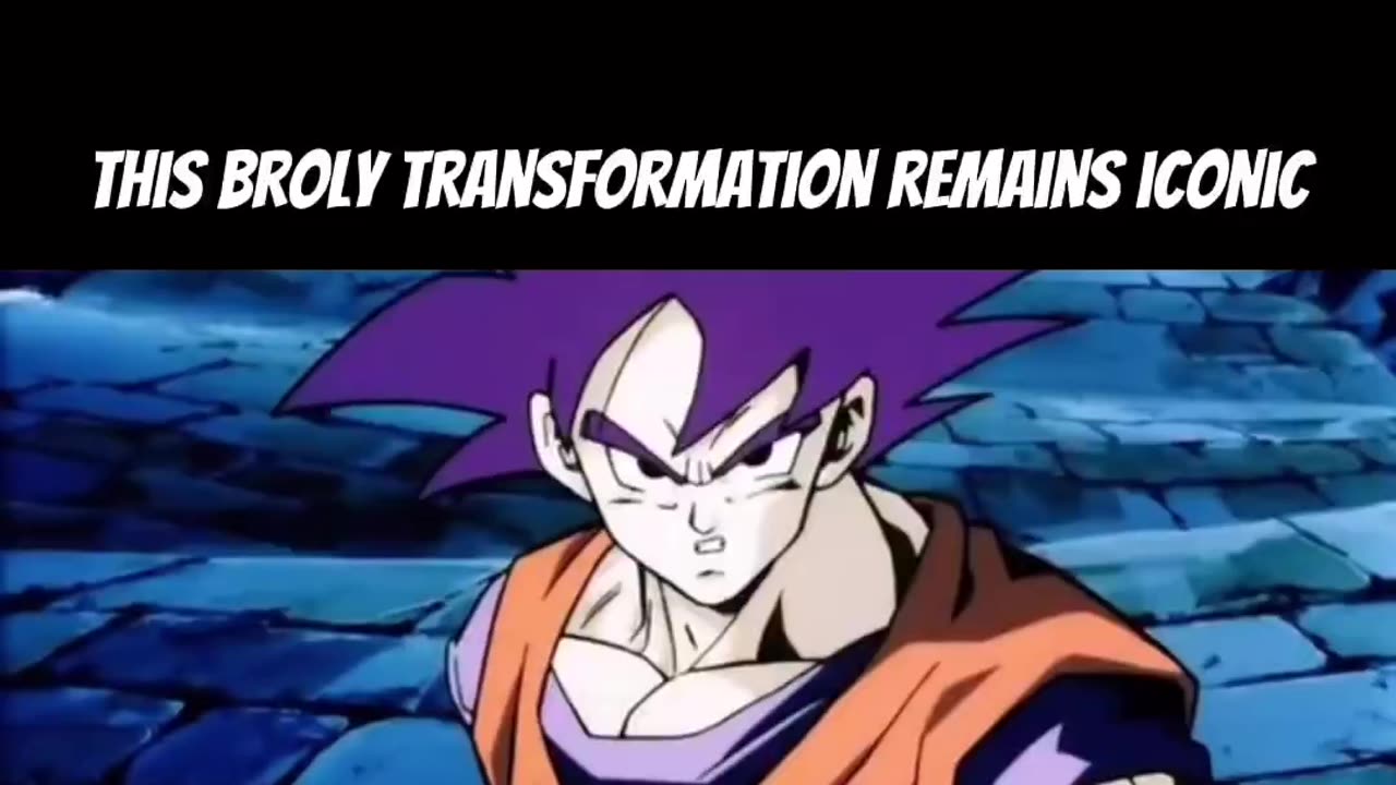 Broly transforms into the legendary super saiyan