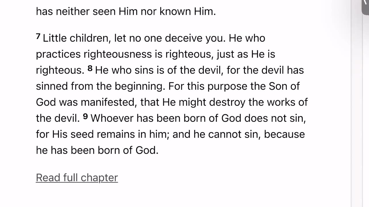 DAY 91: "Whoever Abides in Him Does Not Sin" (1 John 3:6)