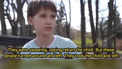 11 year old girl from Bakhmut tells how the "white angels" of the Ukrainian Army kidnapped children