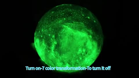 3D Glowing Moon Lamp Colorful Change With Stand Decor Gift