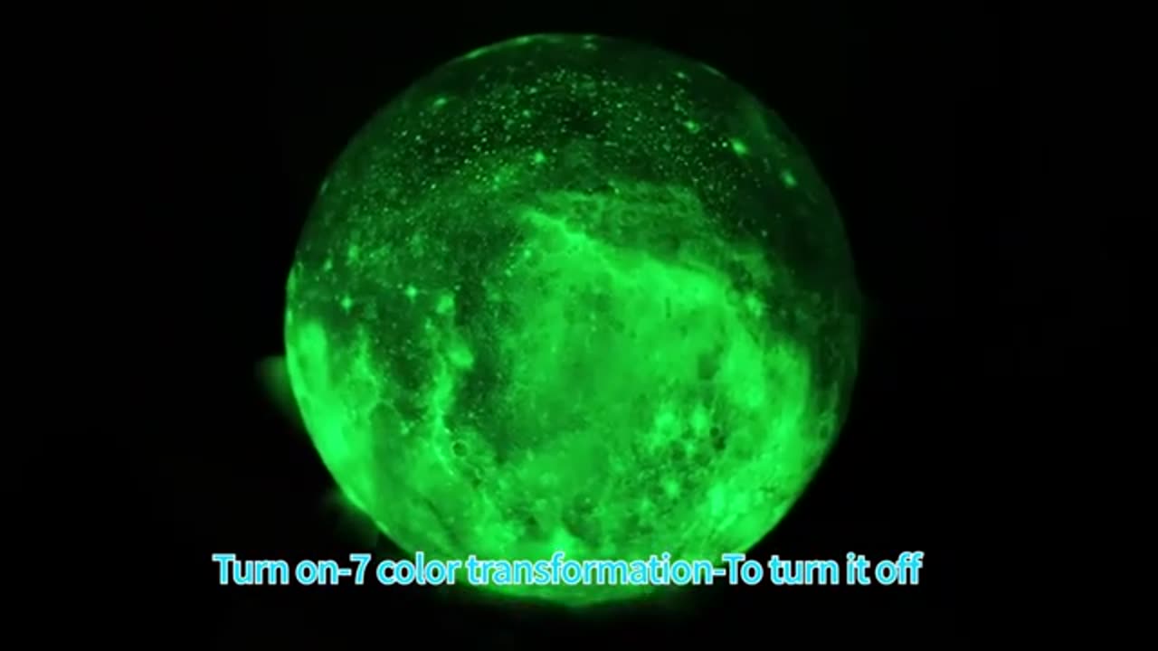 3D Glowing Moon Lamp Colorful Change With Stand Decor Gift