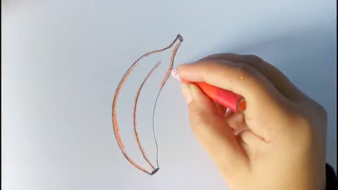 How to draw a banana step by step (very easy) __ art video