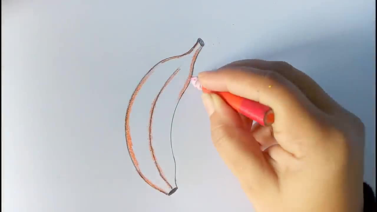 How to draw a banana step by step (very easy) __ art video