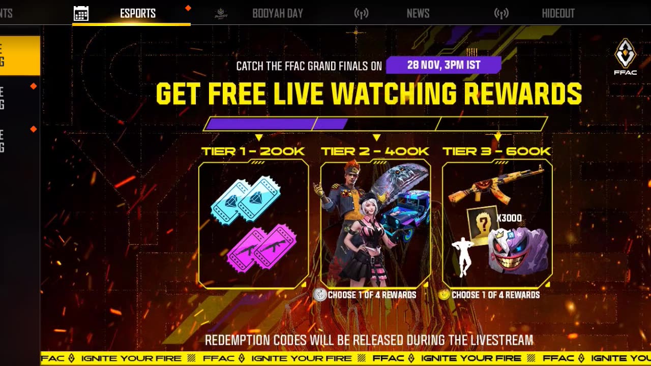 Free fire new test