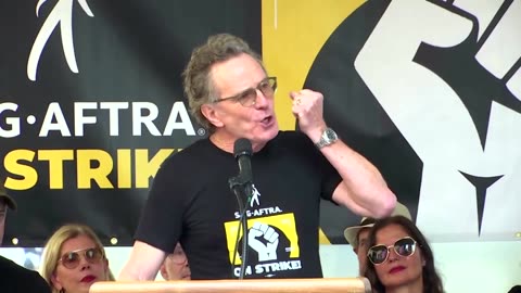 Cranston, Pierce support Hollywood strike in New York