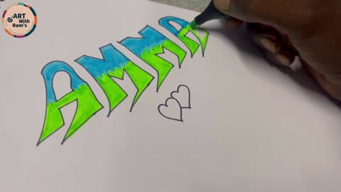 AMMA Name drawing videos ✍️🔥