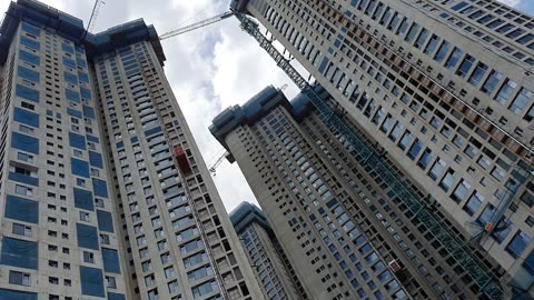 an apartment under construction in the city